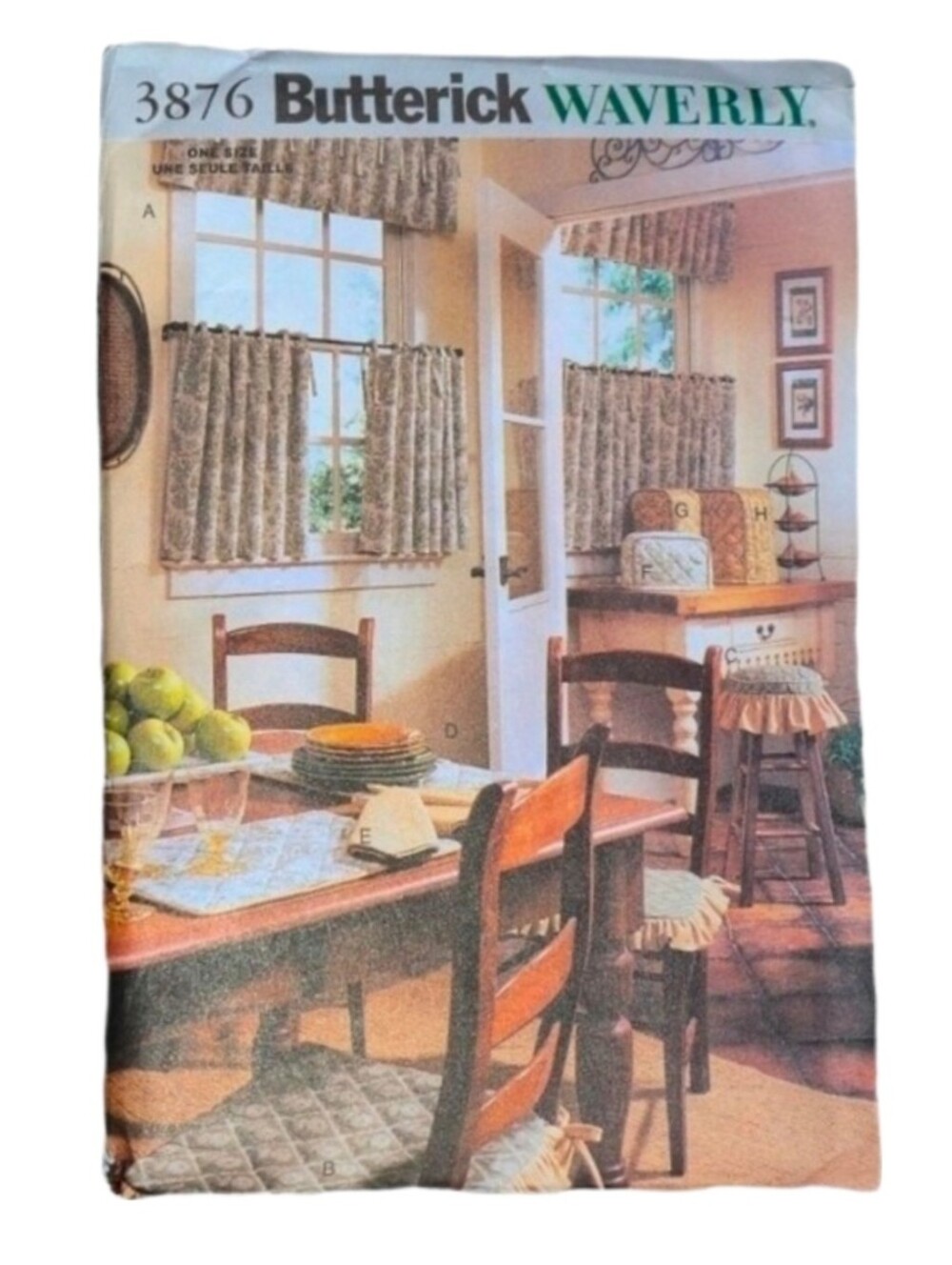 Sewing Pattern Curtains and Valance For The Kitchen Or Other Rooms